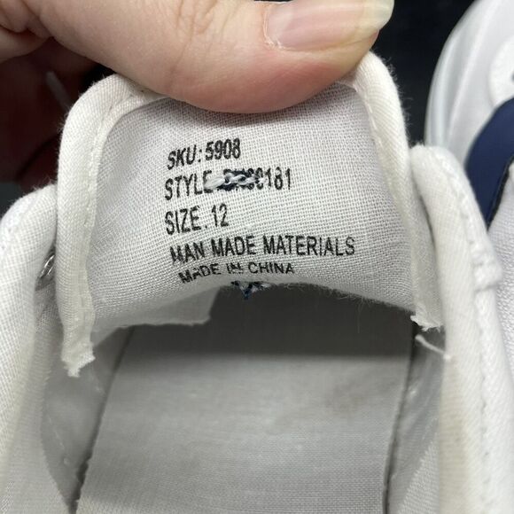 Beverly Hills Polo Club boys canvas sneaker size 12 white blue BH89181 - Picture 6 of 9